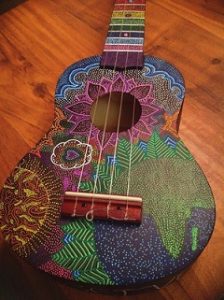 hand painted ukulele