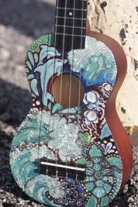 oceanic hand painted ukulele