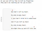 Chords and Lyrics Achy Breaky Heart